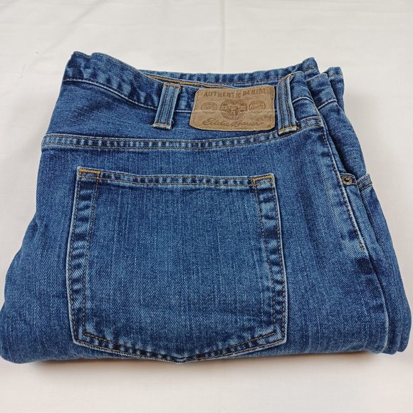 Eddie Bauer Men's Size 31x32 Straight Fit Specially Dyed Denim Blue Jeans - Picture 11 of 11